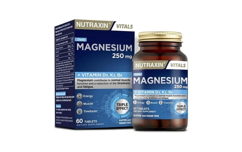 Nutraxin Magnezyum Daily 250 Mg 60 Tablet 260tl