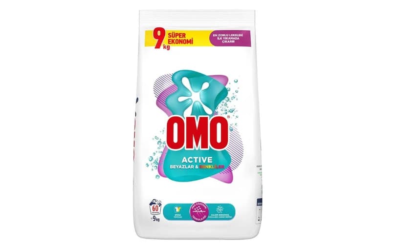 Omo Active Beyazlar Ve Renkliler İçin Toz Çamaşır Deterjanı, 9 Kg, 60 Yıkama 399tl