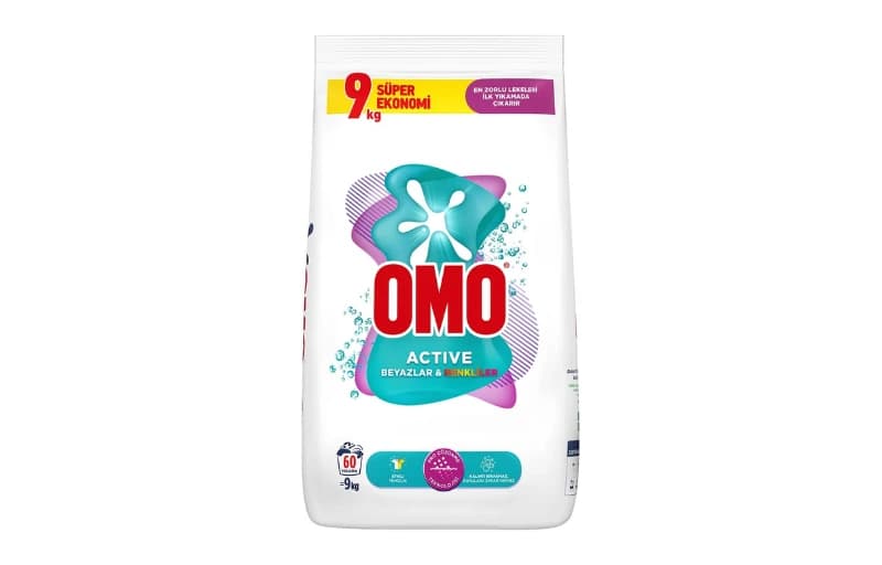 Omo Çamaşır Deterjanı, 9 Kg, 60 Yıkama, 1 Paket (1 X 9000 G) 274 TL