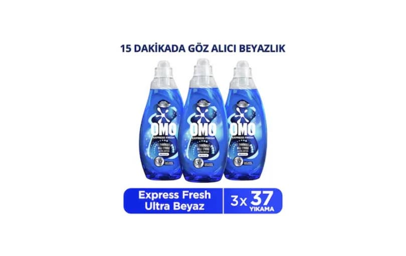 Omo Express Fresh Ultra Beyaz Sıvı Çamaşır Deterjanı 3 X 1480 Ml 738tl (6 Ayın En Düşük Fiyatı)