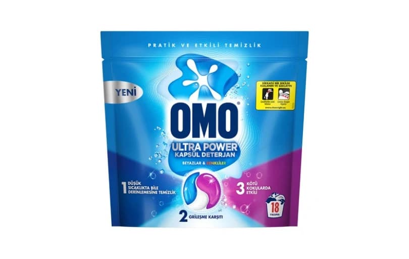 Omo Ultra Power Kapsül Çamaşır Deterjanı 18 Yıkama 149tl