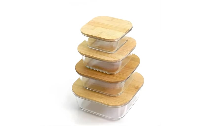 Orret Home Bambu Kapaklı Vakumlu Cam Saklama Kabı Seti 364TL