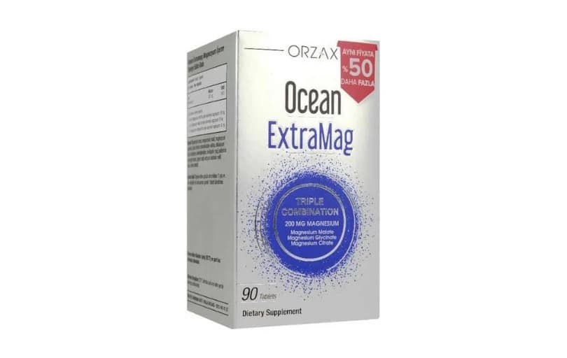 Orzax Ocean Extramag Üçlü Magnezyum Kombinasyonu 90 Tablet 474tl