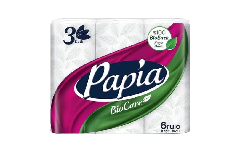 Papia Bio Care 6'LI Havlu (2 adet Alımda 79 TL)