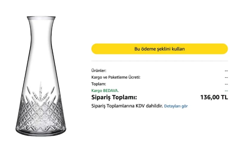 Paşabahçe Tımeless Karaf 940 Cc Tekli Hediyelik Kutu 136₺