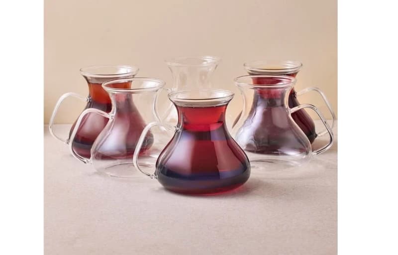 Perotti 6' lı Borosilikat Cam Çay Bardağı Seti 200 Ml 169 TL