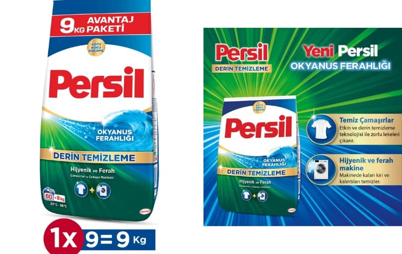 Persil Toz Çamaşır Deterjanı 9Kg (60 Yıkama) 301 TL (2 Adet Alımda 251 TL)