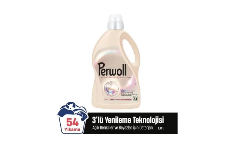 Perwoll Açık Renkliler İçin Hassas Sıvı Bakım Deterjanı 2970ml (54 Yıkama) 169tl
