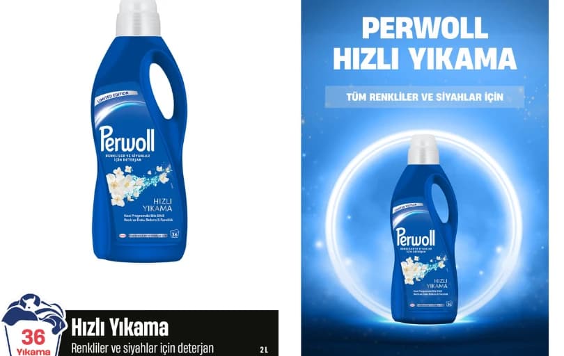 Perwoll Renkliler ve Siyahlar Için Hızlı Yıkama 2l (36 Yıkama) - 109 TL