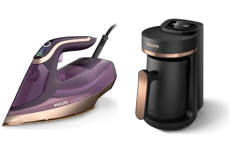 Philips Azur Buharlı Ütü + Yanında HDA150/60 Türk Kahve Makinesi Hediye