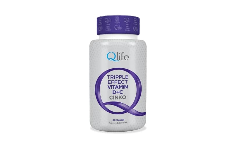 Qlife Tripple Effect Vitamin C+d Çinko 60 Kapsül 175tl (6 Ayın En Ucuz Fiyatı)