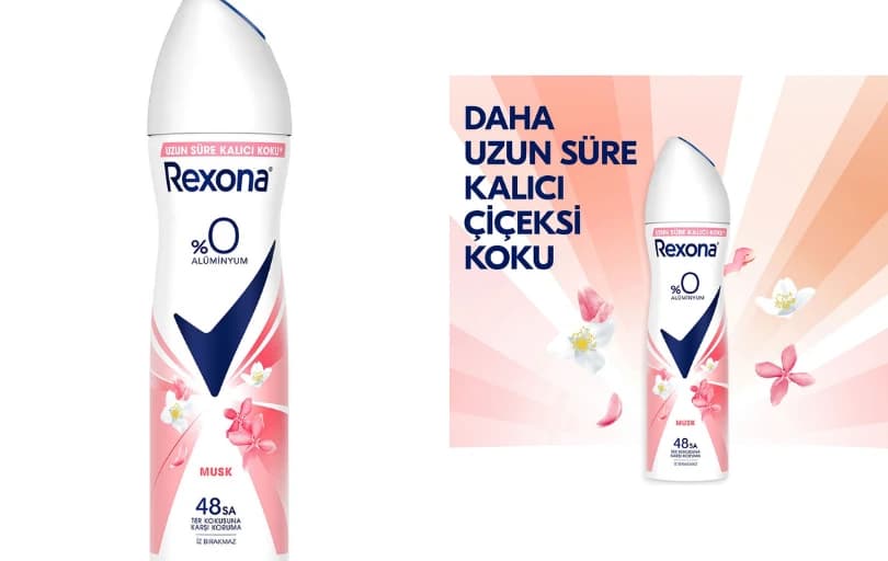 Rexona Kadın Sprey Deodorant Musk %0 Alüminyum 150 ml 105 ₺