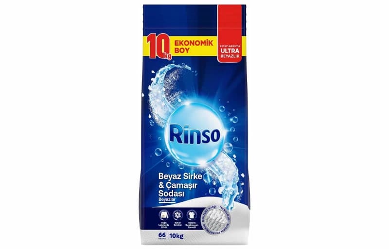 Rinso Beyaz Sirke Ve Çamaşır Sodası Beyazlar İçin Toz Deterjan 10 Kg 269 TL