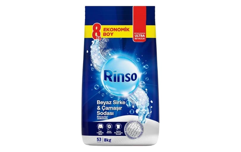 Rinso Beyaz Sirke Ve Çamaşır Sodası Beyazlar İçin Toz Deterjan 8 Kg 319tl