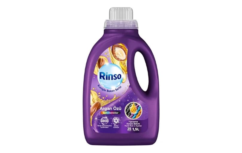 Rinso Sıvı Çamaşır Deterjanı Komple Bakım Serisi Argan Özü Tüm Renkliler İçin 1.5 L 81tl