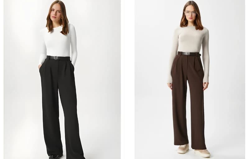 Ritnice' de 3 Al 2 Öde! Siyah Palazzo Pantolon 579 TL