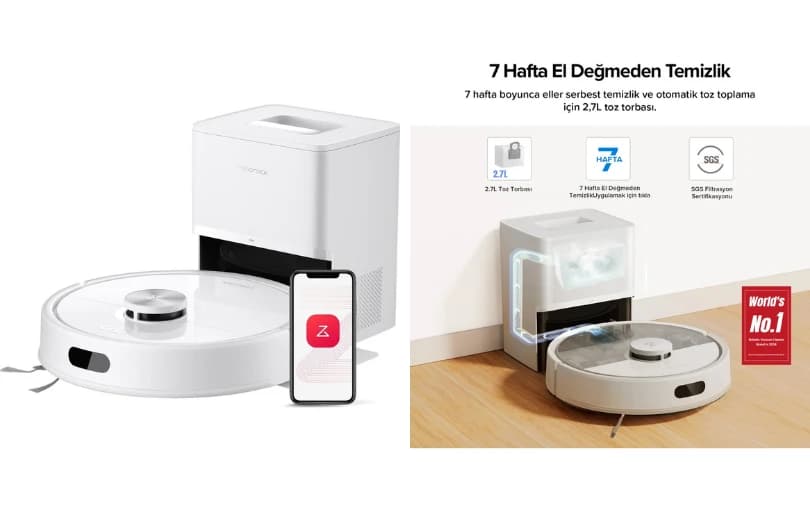 Roborock Q8 Plus Akıllı Robot Süpürge Sepette Kuponla 13.999₺