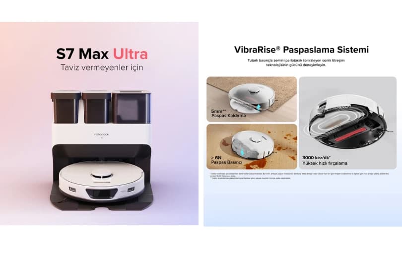 Roborock S7 Max Ultra Robot Süpürge Premiuma Özel 29999TL (Satıcıyı Hepsiburada Seçiniz)