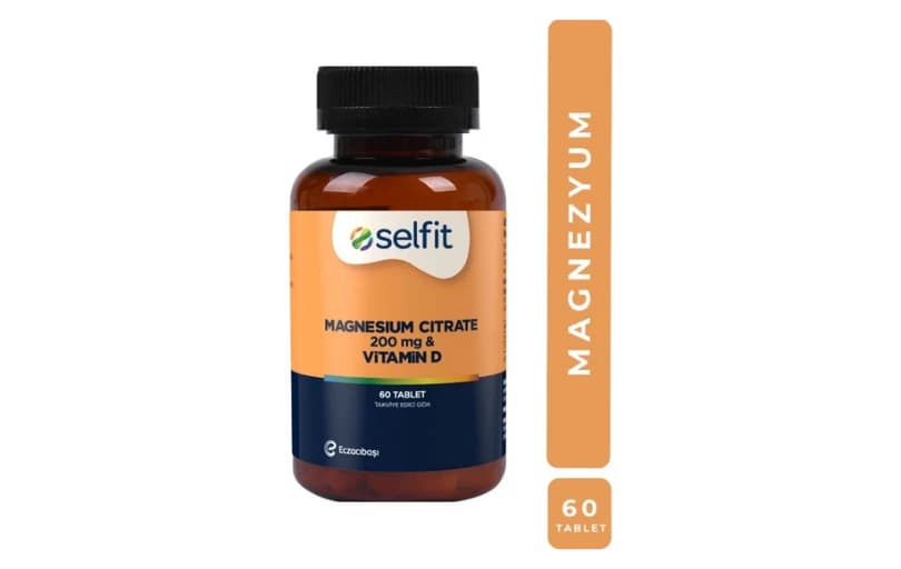 Selfit Magnesium Citrate 200 Mg & Vitamin D 60 Tablet - Magnezyum Sitrat, D Vitamini 378tl