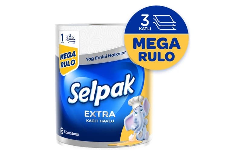 Selpak Extra 1=3 Yağ Emici Mega Rulo Kağıt Havlu 45 TL (5 Adet Alımda 36 TL)