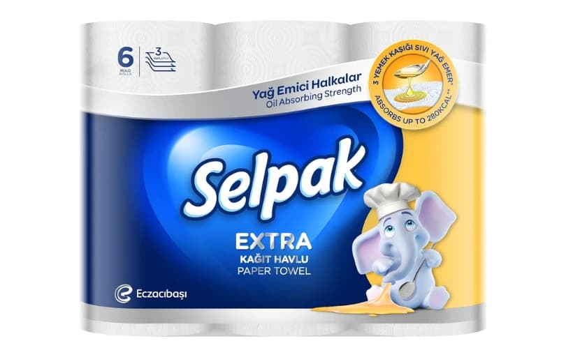 Selpak Kağıt Havlu 6'lı Yağ Emici 140 ₺