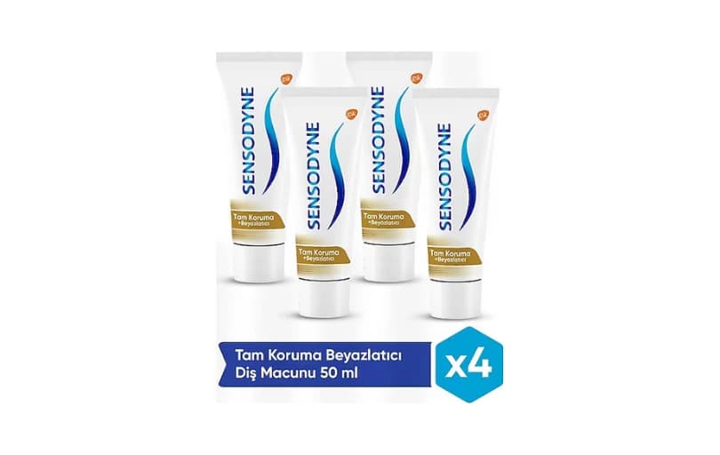 Sensodyne Tam Koruma + Beyazlatıcı Diş Macunu 4 X 50 Ml 189tl