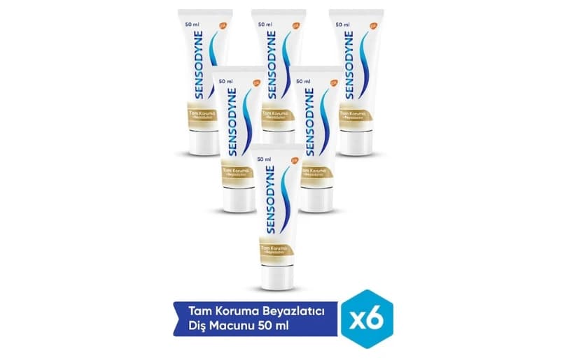 Sensodyne Tam Koruma + Beyazlatıcı Diş Macunu 6 X 50 Ml 299 Tl