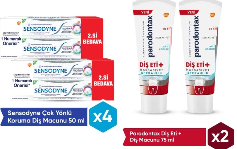 Sensodyne ve Paradontax Ürünlerinde 800’e 200 TL İndirim 700 TL’ye 100 TL Kupon