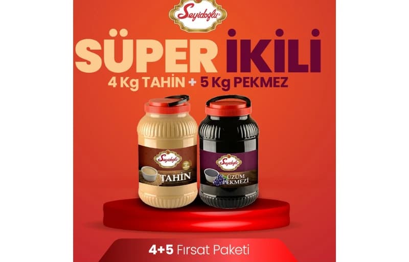 Seyidoglu Tahin-Pekmez Firsat Paketi (4kg+5kg) 1.577,00 TL