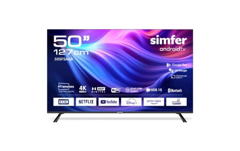 Simfer 4k Ultra Hd 50" 127 Ekran Uydu Alıcılı Android Smart Led Tv 12.910tl