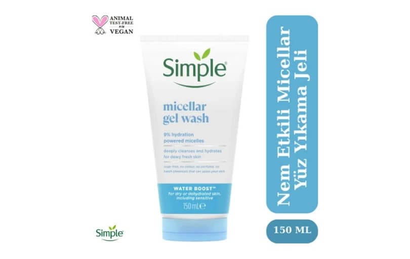 Simple Water Boost Micellar Nemlendiricili Yüz Temizleme Jeli 150 Ml 359tl (6 Ayın En Düşük Fiyatı)