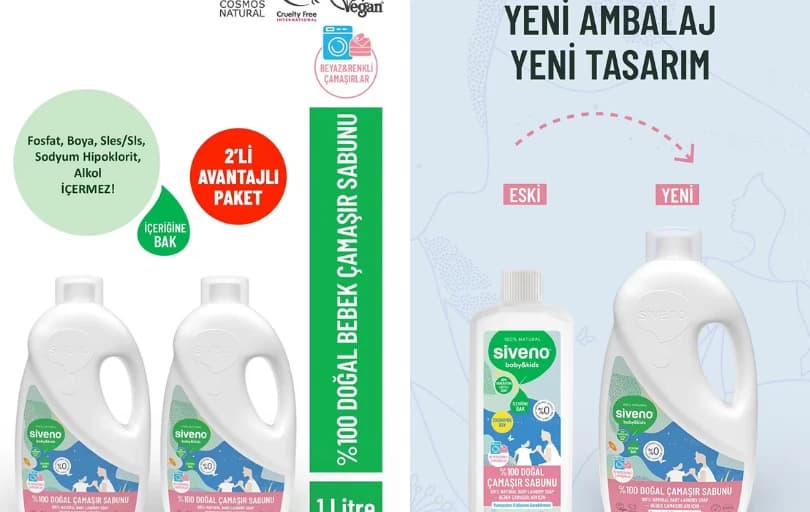 Siveno %100 Doğal Bebek Çamaşır Sabunu x2 - 249 ₺ (Çok Çok Uygun)