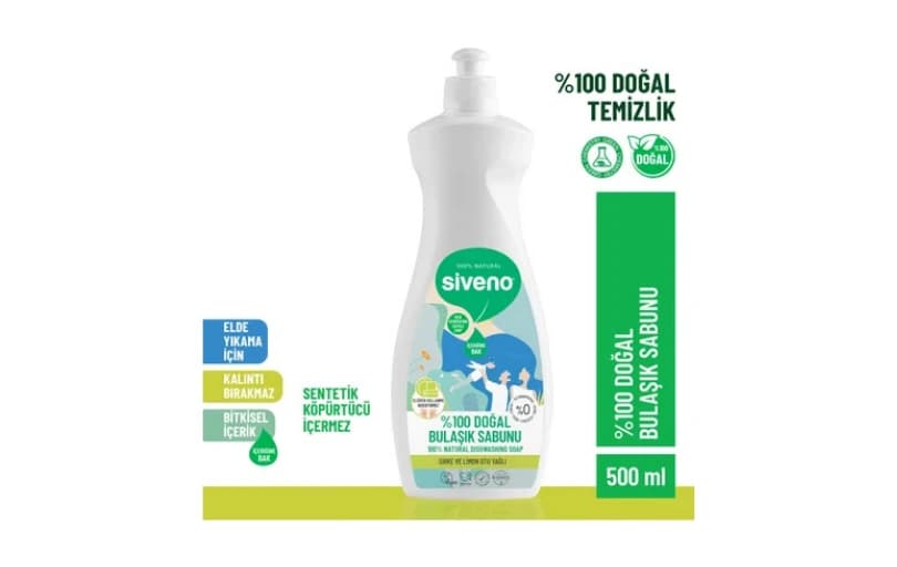 Siveno %100 Doğal Bulaşık Sabunu Bitkisel Elde Bulaşık Sabunu Nemlendirici Vegan 500 Ml 147tl (6 Ayın En Düşük Fiyatı)