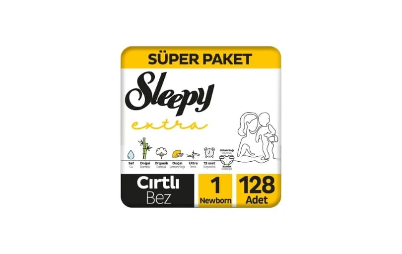 Sleepy 1 Numara 128 Adet Bebek Bezi Hepsiburada'da 256,50 Tl