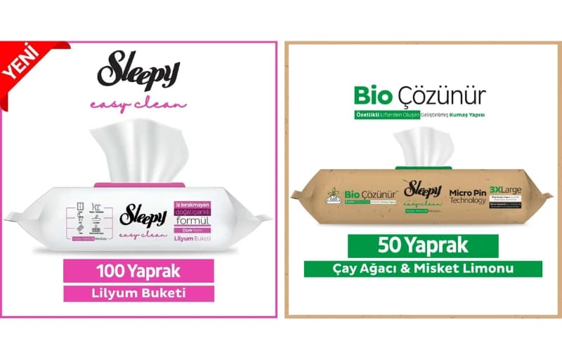 Sleepy Easy Clean Ürünlerinde 2 Al 1 Öde