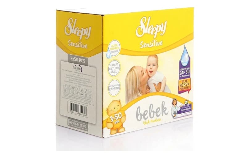 Sleepy Sensivite Kutulu Islak Havlu 3X50 Adet 89 TL (2 Adet Alımda 44 TL)