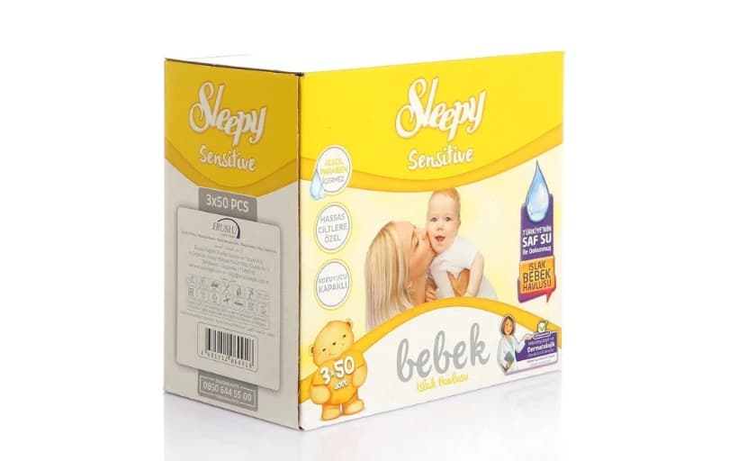 Sleepy Sensivite Kutulu Islak Havlu 3X50 Adet 89 TL (2 Adet Alımda 44 TL)