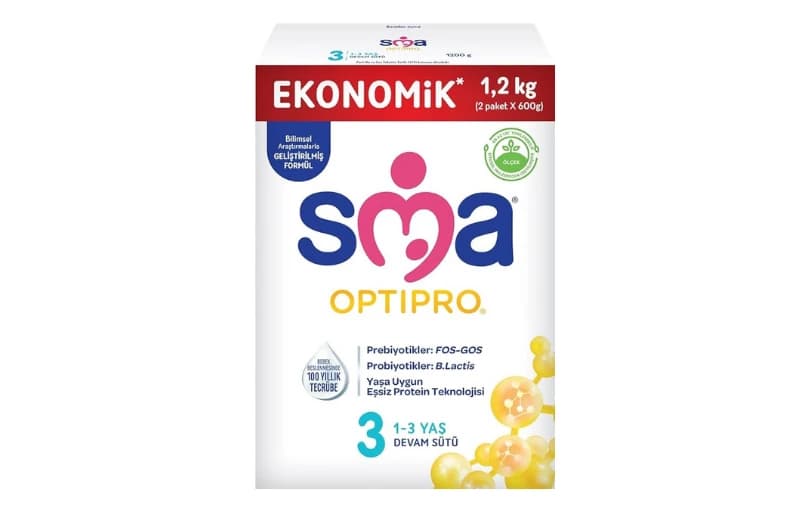 Sma Optipro 3, 1-3 Yaş Devam Sütü, 1.2 Kg (2 X 600 G) 927tl