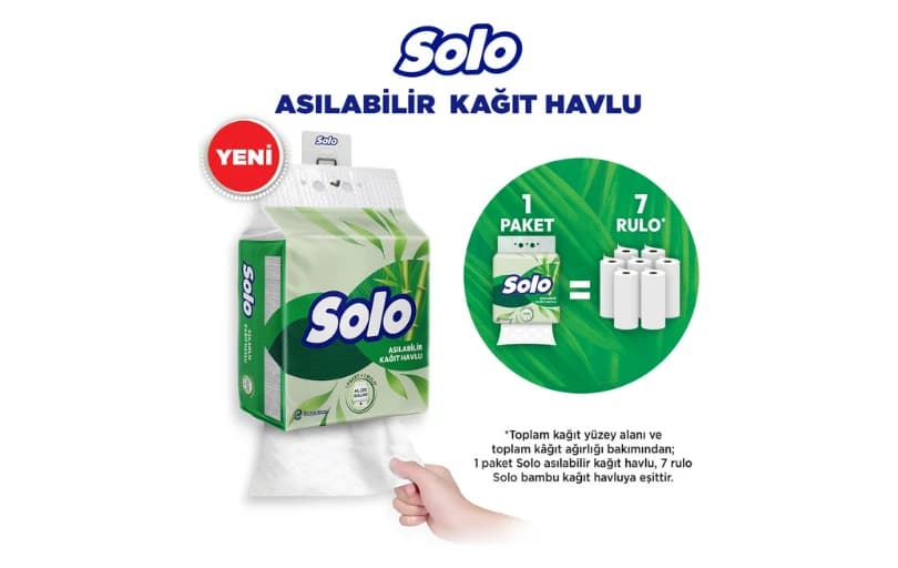 Solo Asılabilir Kağıt Havlu 1=7 239₺ (2 Adet Alımda 119₺)