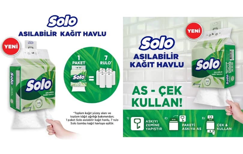 Solo Asılabilir Kağıt Havlu 2 AL 1 ÖDE (Lansmana Özel)