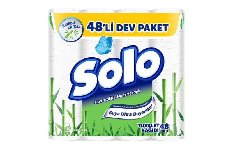 Solo Bambu 48 Rulo 2 Katlı Tuvalet Kağıdı 274 TL (3 Adet Alımda 224 TL)