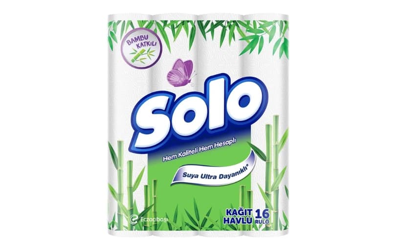 Solo Bambu Katkılı Kağıt Havlu 16'lı 179₺ (5 Adet Alımda 134₺)