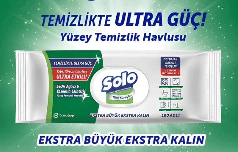 Solo Yüzey Temizlik Havlularında Kuponlu İndirim – 79,90 TL