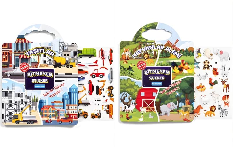 Stickerlı ve Sihirli Boyama Kitaplarında %50 İndirim! Gepettoys Bitmeyen Sticker Kitabım 49 TL