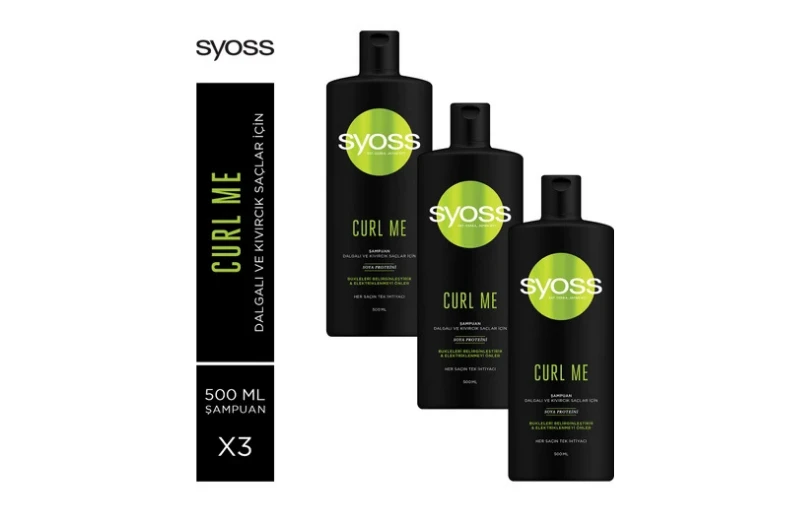 Syoss Curl Me Şampuan 500 Ml X 3 Adet 327tl (6 Ayın En Düşük Fiyatı)