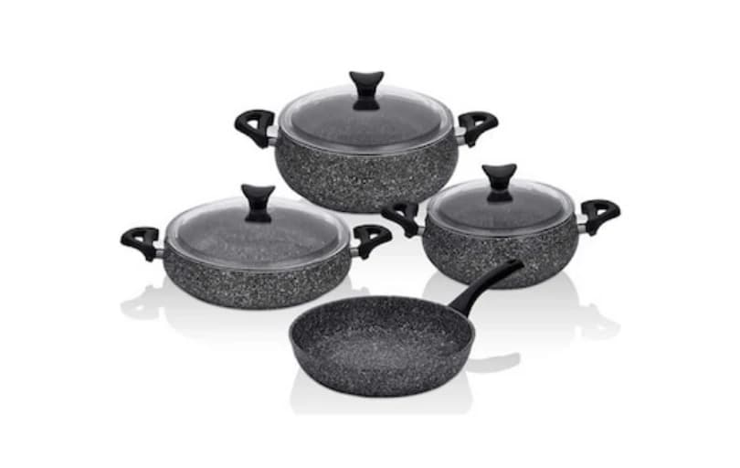 Taç 7 Parça Granit Tencere Seti Sepette Kuponla 1.329 TL (Son 6 Ayın En Düşük Fiyatı)