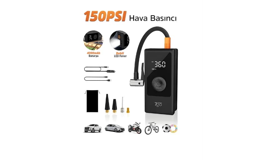 Taşınabilir Güç: 7GO 7A3 Hava Pompası Sepette 709 TL + Kupon Fırsatlarıyla!