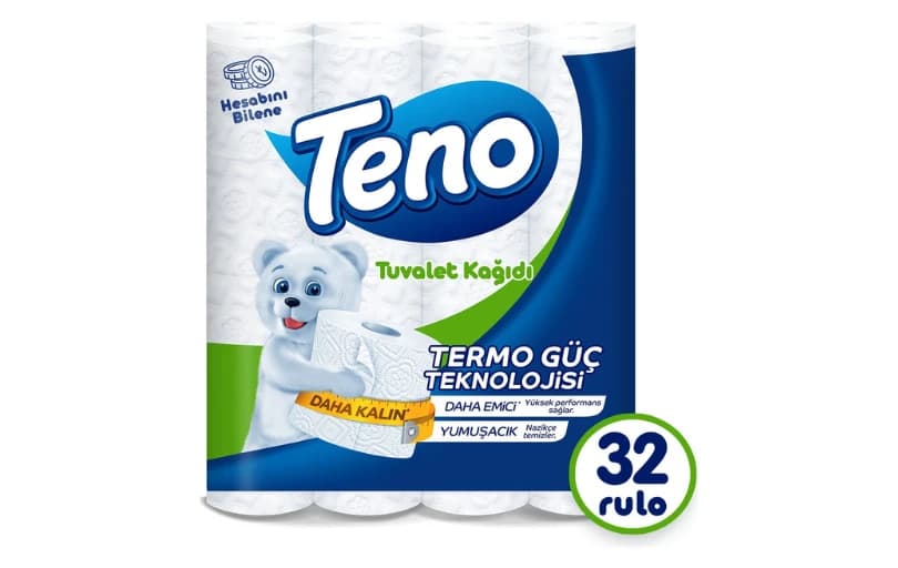Teno Tuvalet Kağıdı 32 Rulo 179 TL (4 Adet Alımda 143,5 TL)