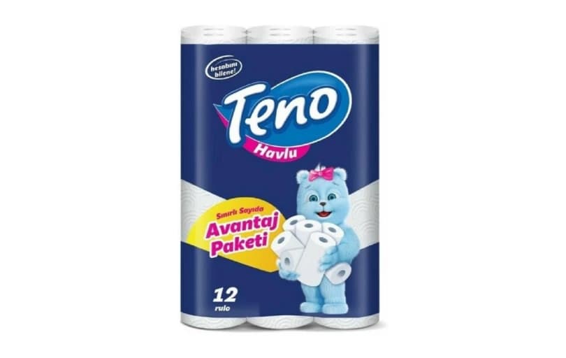 Teno Ultra Kağıt Havlu 12 Rulo Çift Katlı - 107 TL (5 Adet Alımda 87 TL)
