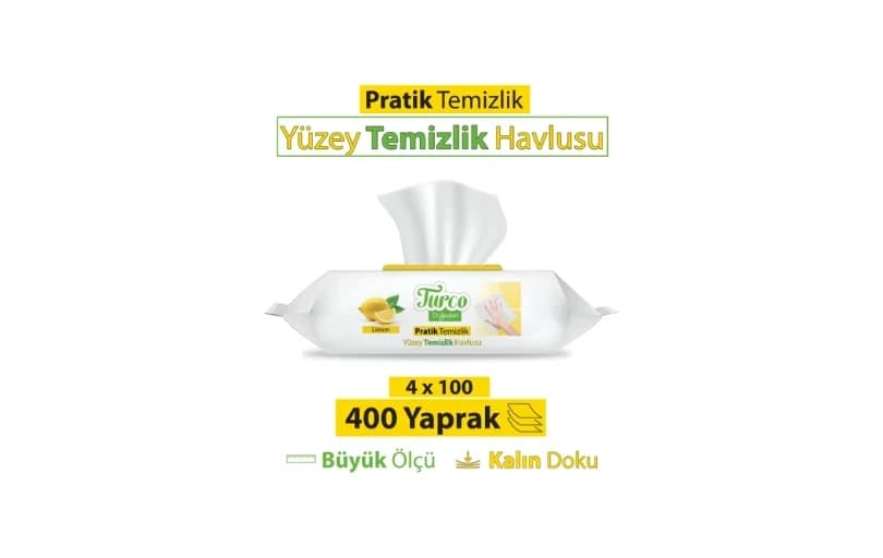 Turco Doğadan Yüzey Temizlik Havlusu 4x100 210 Tl